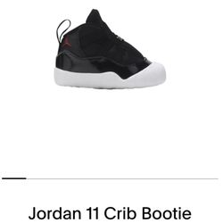 Nike Jordan 11 Crib Bootie Jubilee 25th Anniversary Size 3c
