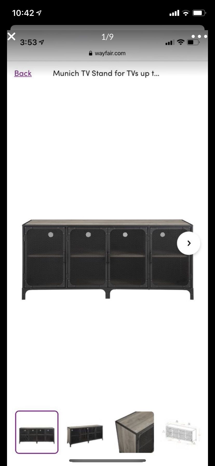 Industrial TV stand