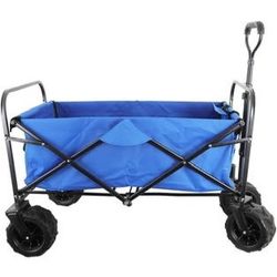 New Blue Wagon With Universal 360° All-Terrain Wheels