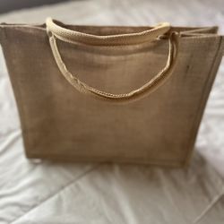 Burlap Tote Bag