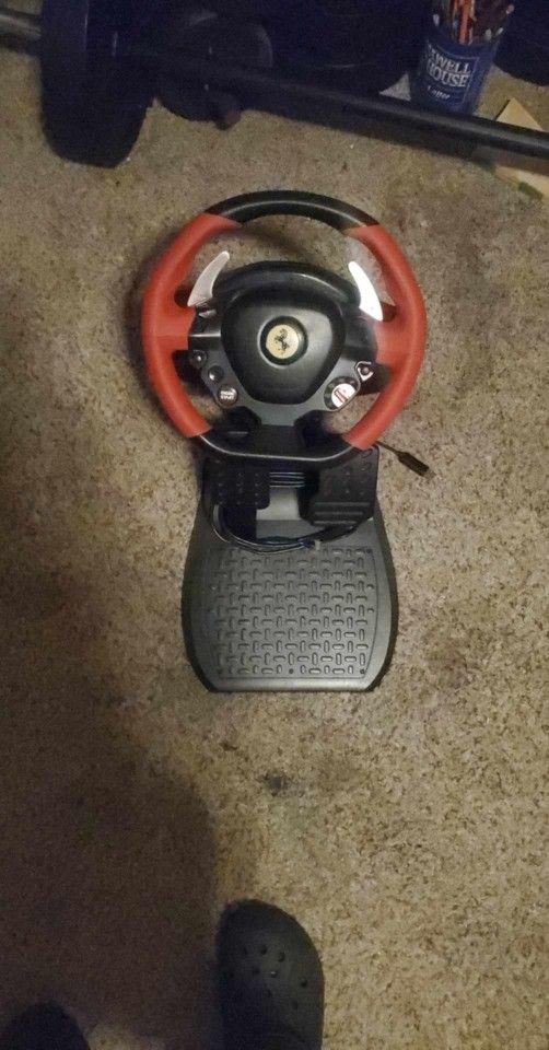 Ferrari Steering Wheel And Pedals
