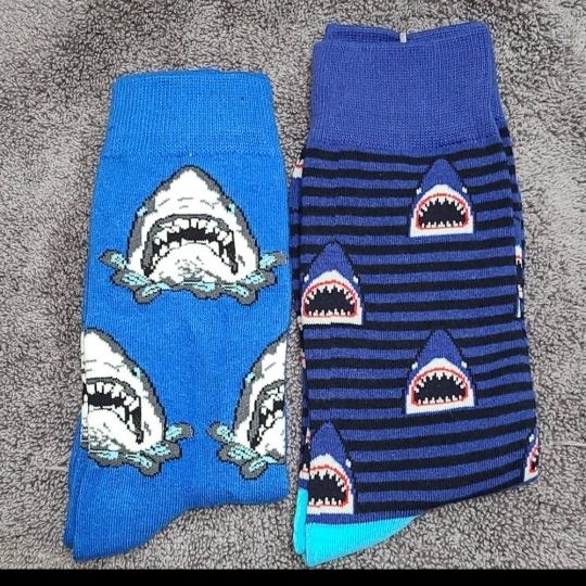 Shark Attack! 2 Pairs Of Socks