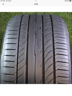 285 35R21 Continental ContiSportContact 5 with 85% Tread 7/32 105Y SKU 27852 Grade A Tires