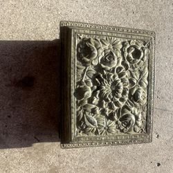 Depression Era Wood & Bronze Jewelry Box