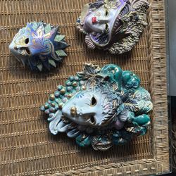 Hand painted Ceramic Masks
