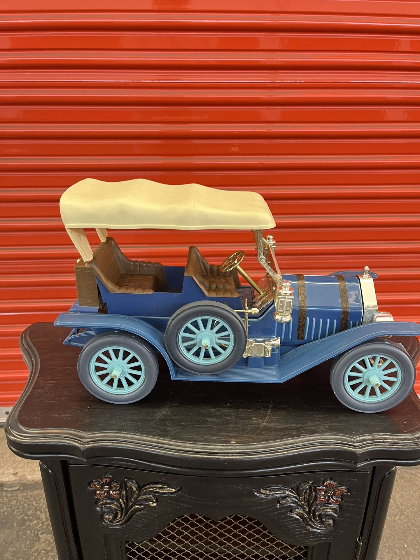 Vtg 1976 Jim Beam 1909 Blue Thomas Blue Flyer Car EMPTY Decanter Regal China VF
