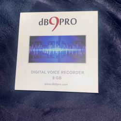 dB 9 Pro Digital Voice Recorder