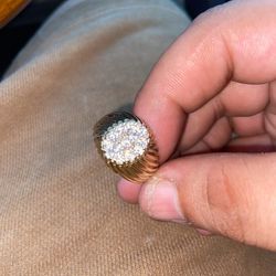 Real 10k Gold Antique Ring real diamond 