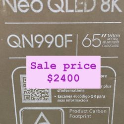 Samsung - 65” Class QN990F Series Neo QLED 8K Mini LED SamsungVision AI Smart Tizen TV