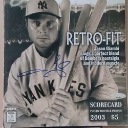 Jason Giambi Autographed Signed Magazine Full TRI STAR New York Yankees