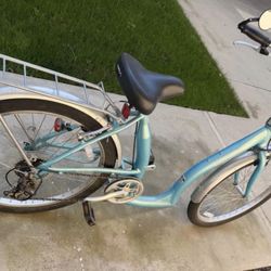 BIRIA Easy Boarding 7 Speed Step Through Cruiser Bicycle 15.5'' (Blue)