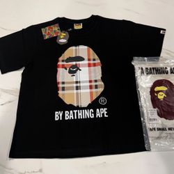 Bape x Burberry Tee Brand New Size Large