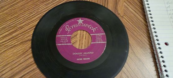 Jackie Wilson-Doggin Around 45 RPM Brunswick 55166 soul r&b vinyl