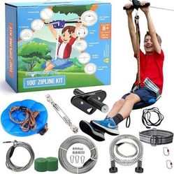 hyponix 200' zipline kit with monkey tree climbers