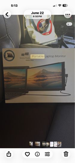 Portable laptop monitor