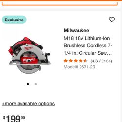 Milwaukee M18 Left Handed Circular Saw