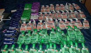 Photo Assured instant Hand sanitizer 8oz and 2oz x 2 most vitamin E and Aloe kills 99% of gems