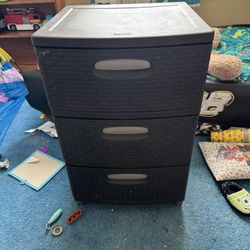 Plastic 3 Drawer Storage 