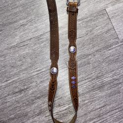 Brown Leather Concho Belt