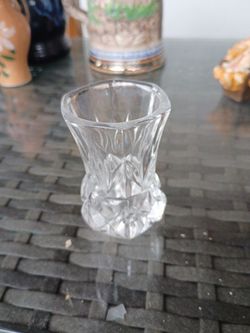 small pressed/cut glass toothpick holder