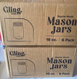 16oz MASON JARS 6pk