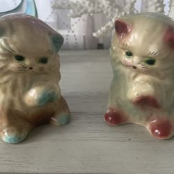 Vintage 1950’s Ceramic Kitten Planters