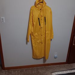 Full Length Rain Coat With Hood