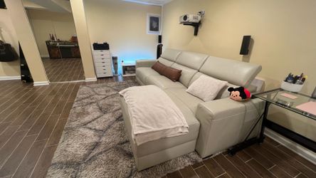 Like New Rarely Used 3 PC Luxury Leather Sectional with Power Recliners and Chaise  ($5997 New)