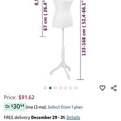 Ladies Bust Display White