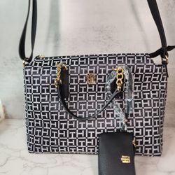 Tommy Hilfiger Monogram Satchel Bag