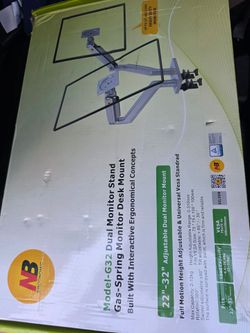 Dual Monitor Stand fits up to 32 inch, 4.4-19.8 lbs Computer Screens, Dual Monitor Desk Mount Height Adjustable, Monitor Arms for