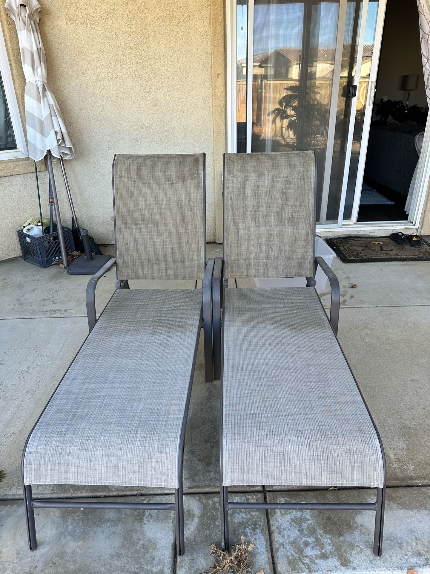 Set Of Patio Loungers