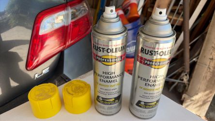 2 spray cans of Safety Yellow