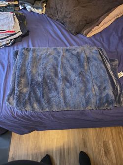 Blue Fur Throw