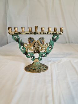 Antique Brass Menorah