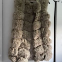 Natural fur vest, jacket size S-M