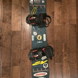 136cm K2 Snowboard With Burton Custom Bindings, Stomp Pad