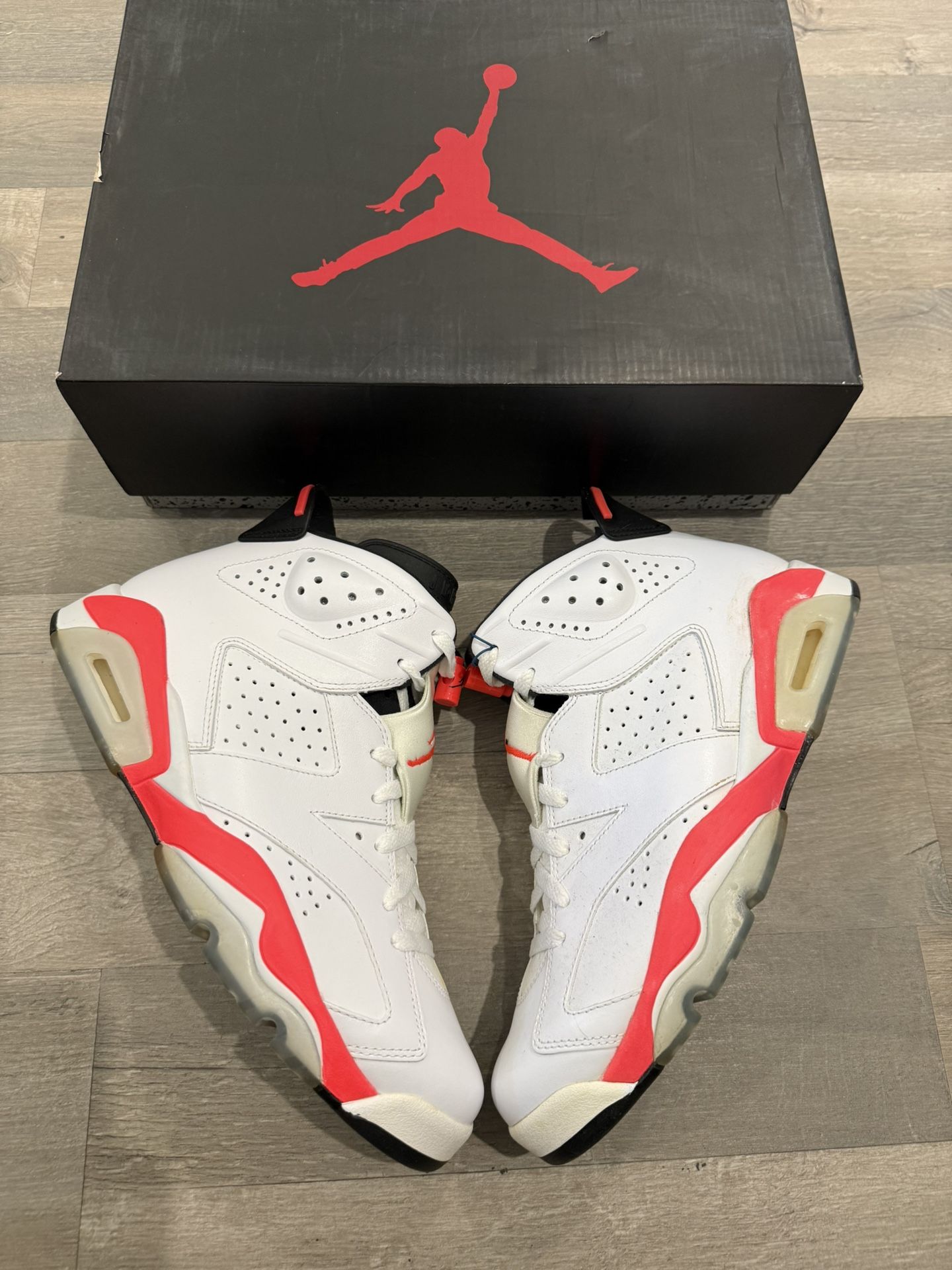 2014 Air Jordan 6 Retro Infrared White Size 9.5