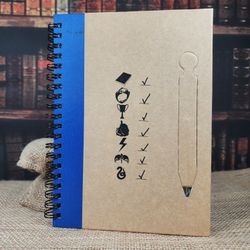 Eco Friendly Harry Potter Horcrux Checklist Wire Bound Notebook w Pop Out Pen