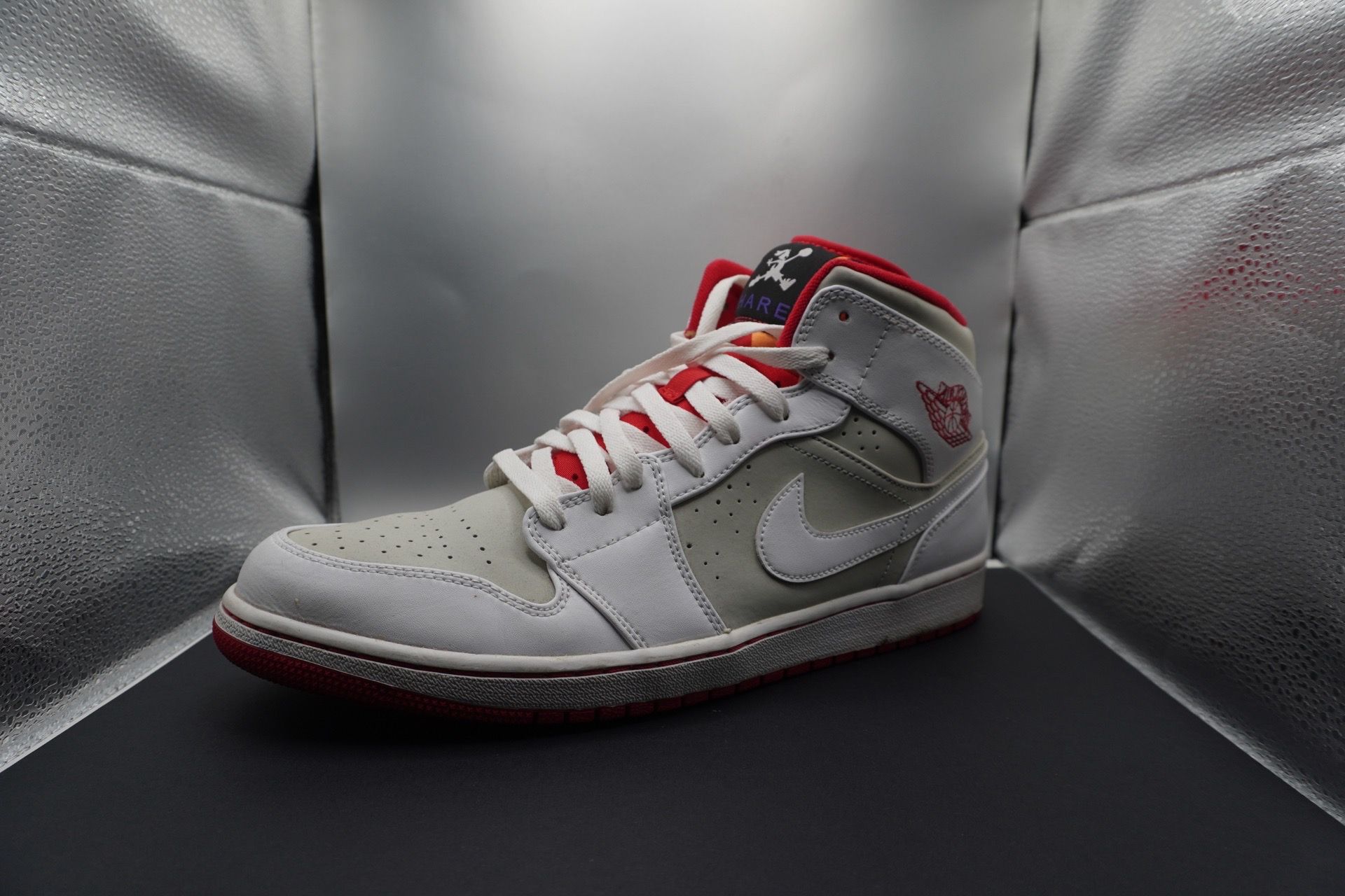 Jordan 1 Mid White Red Size 13 – Used No Box Cheap