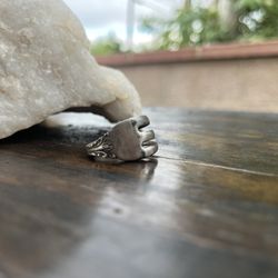 Vintage Handmade Silverware Ring