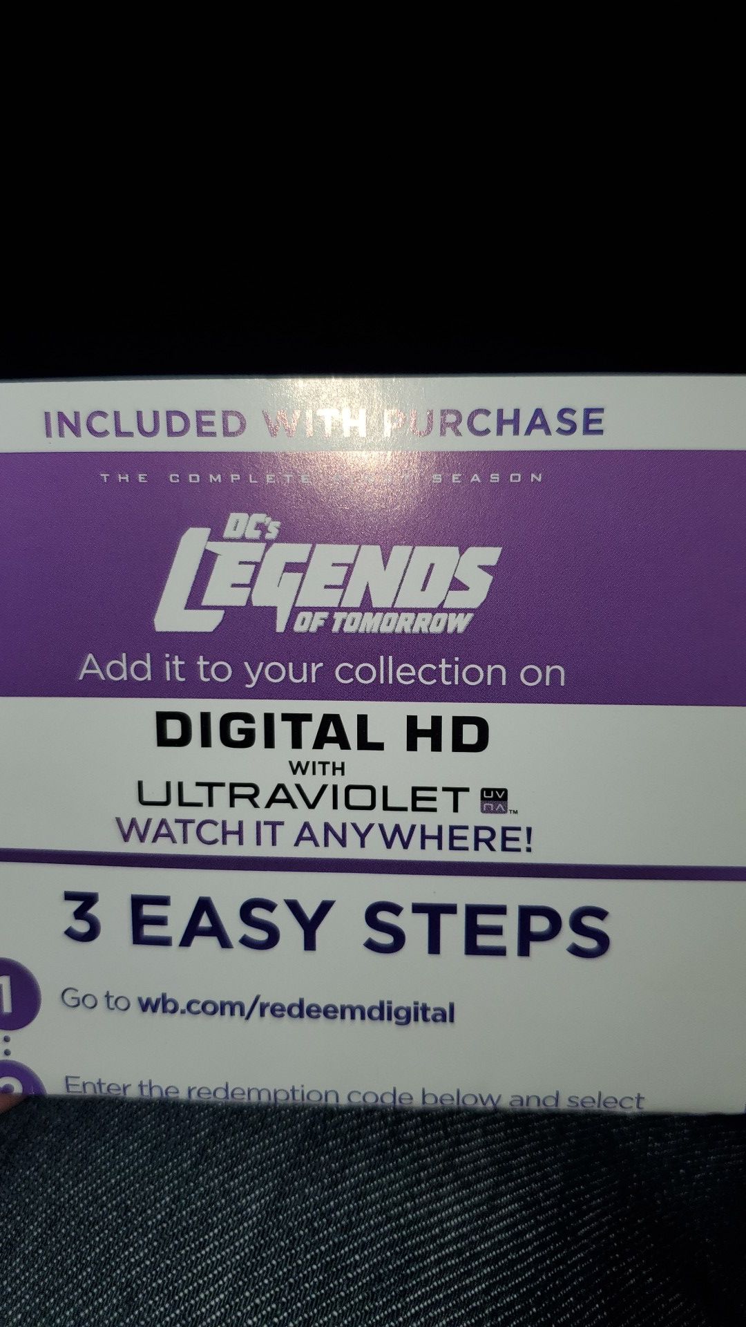 Legends of tomorrow season 1 digital code
