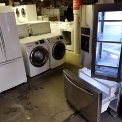 Huge Liquidation Sale Warehouse Full Of Nice Lightly Used Refurbished Reconditioned Certified Washer Dryer Refrigerator Oven Stove Stackable +warranty