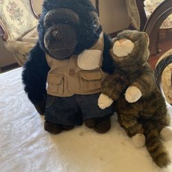 Ty Cat And Gorilla Stuffed Animals