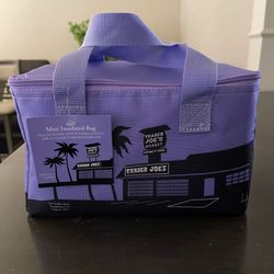 trader joe's mini insulated bag purple