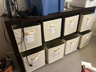 12-Cube Storage Organizer with Fabric Bins