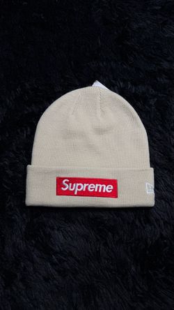 Supreme New Era Box Logo Beanie Stone