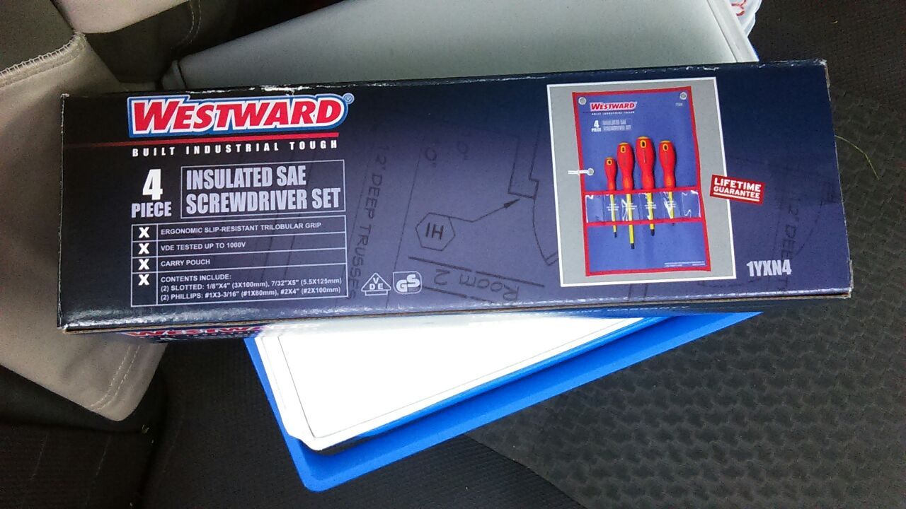 Westward insulated screwdriver set 4pc