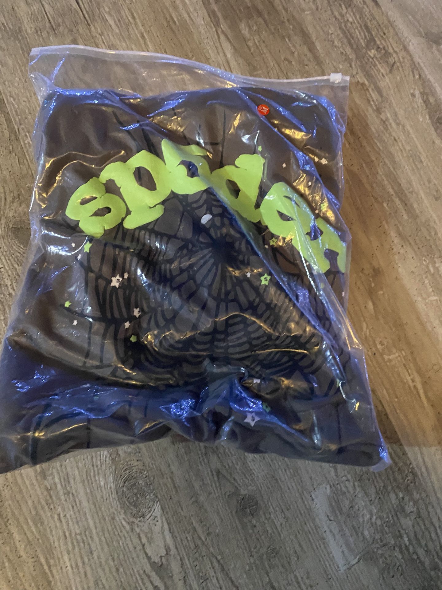Sp5der Hoodie Medium Used Grey And Green
