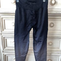 Victoria Secret PINK Active Leggings Black To Grey Ombré Large 2021